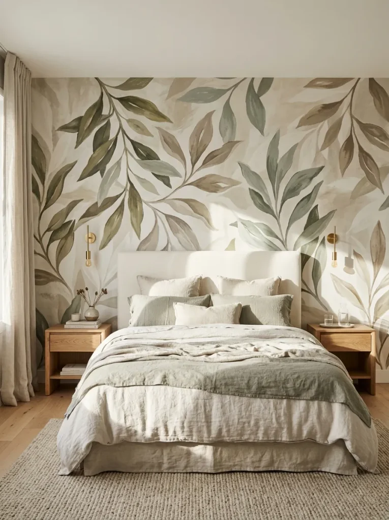 Accent Wall with Wallpaper Mural
