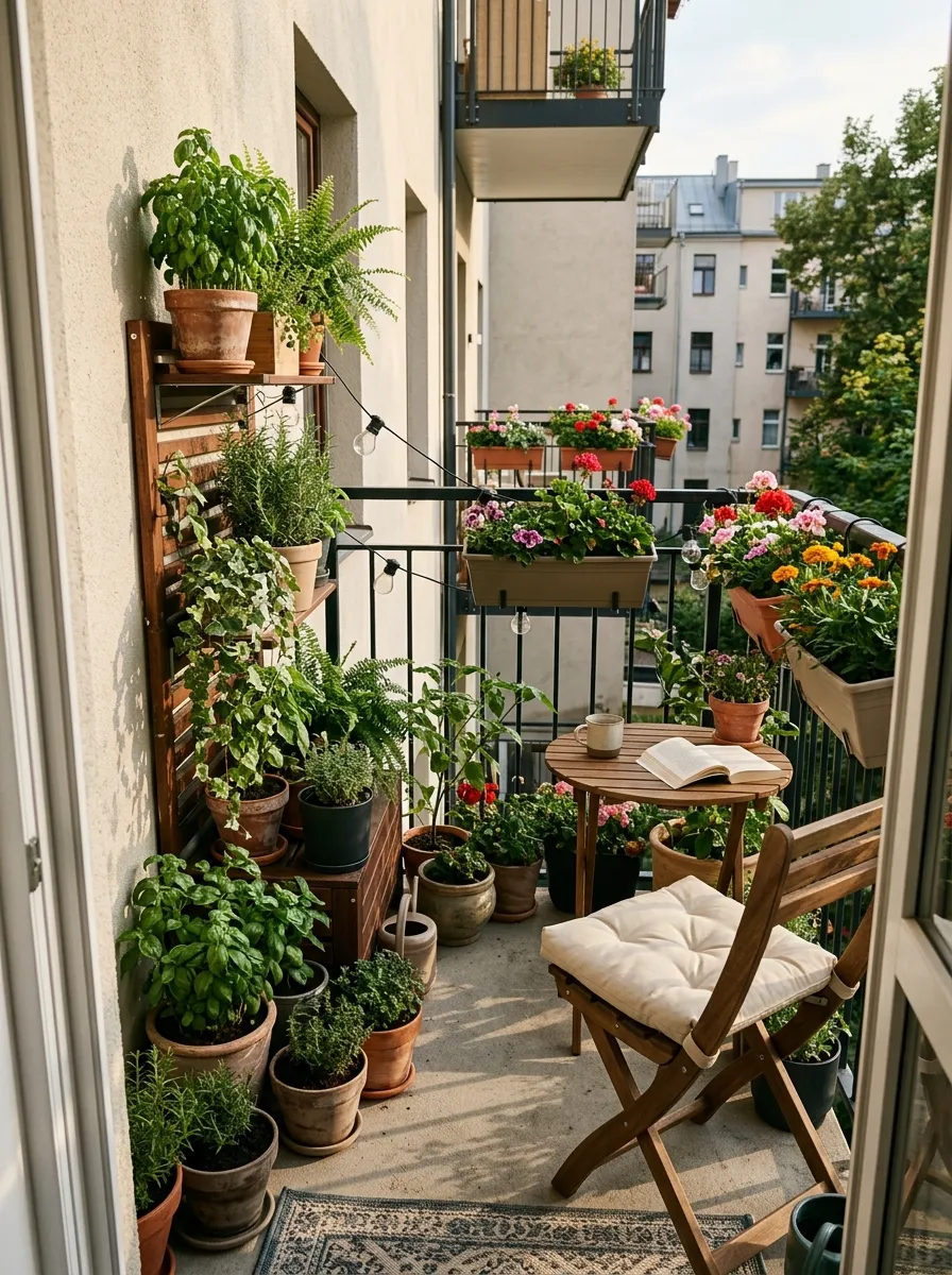 Compact Balcony Garden