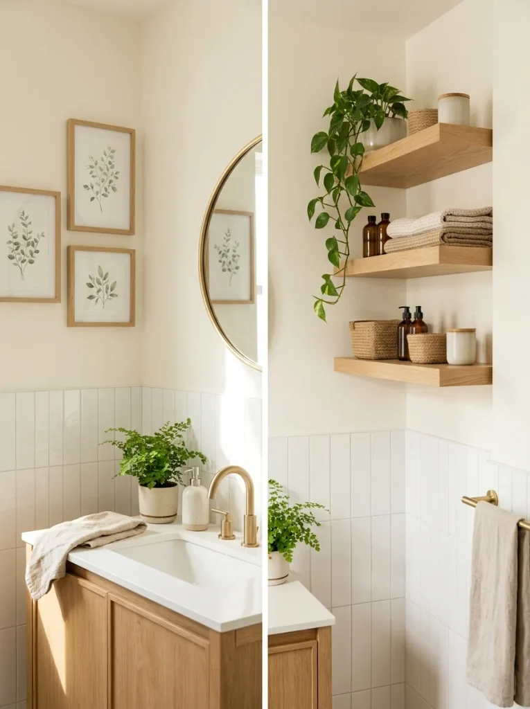 Framed Art vs. Floating Shelves