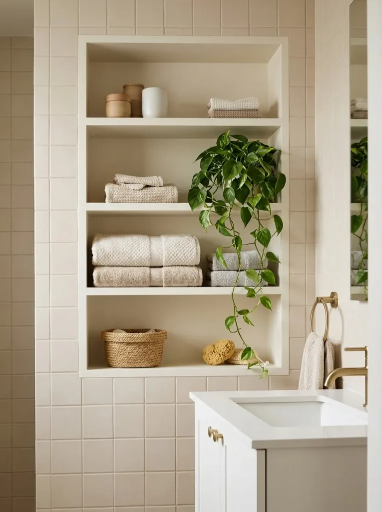 Recessed Bathroom Shelving