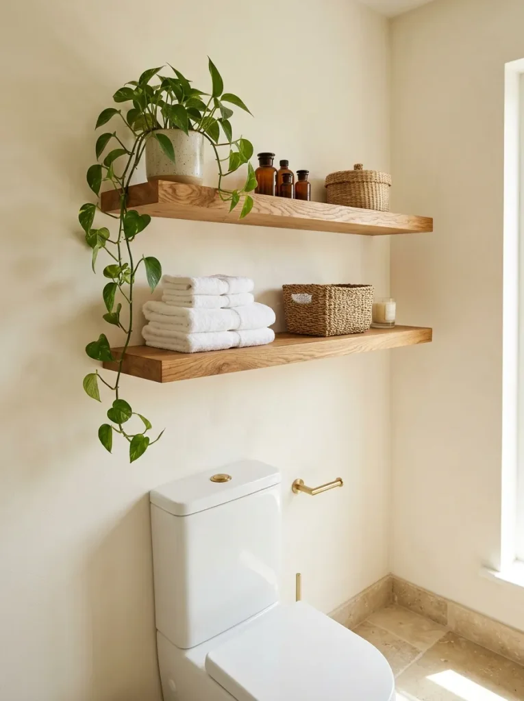 Bathroom Ideas: 30 Gorgeous Looks to Save for Later 15 Open Bathroom Shelving