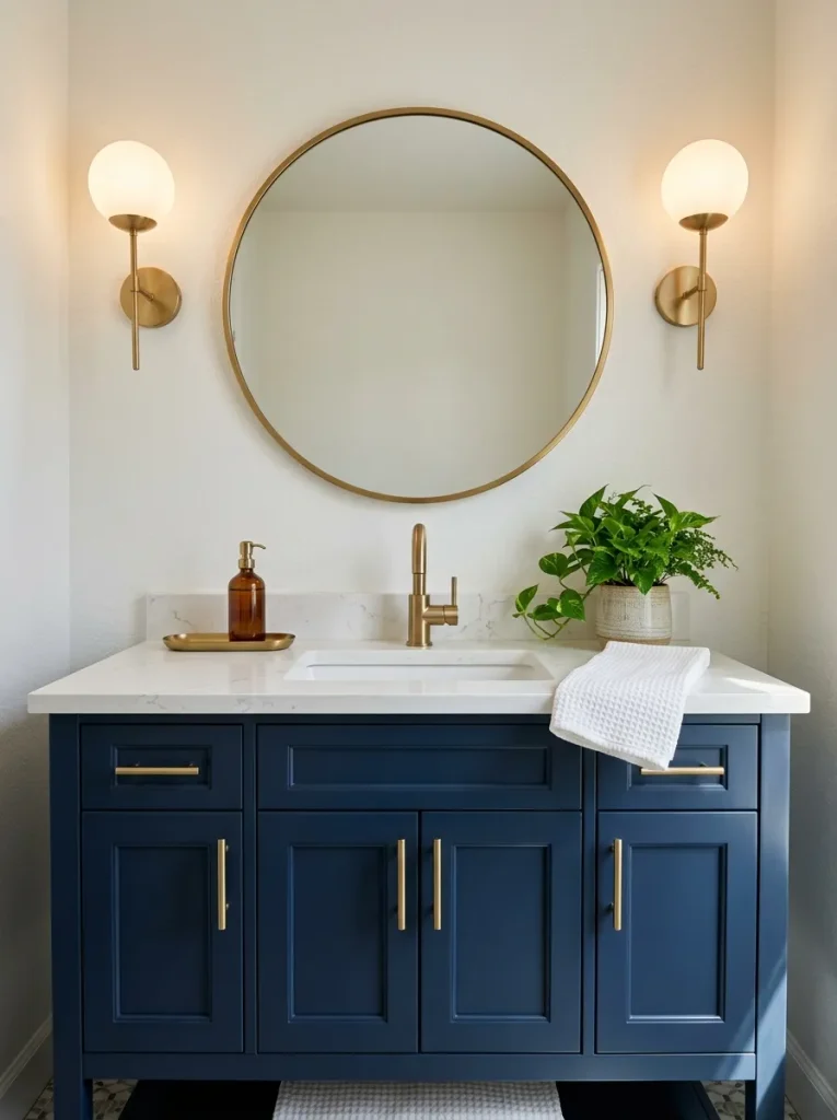 27 Guest Bathroom Ideas That Leave Visitors Pampered 23 Painted Vanity Refresh