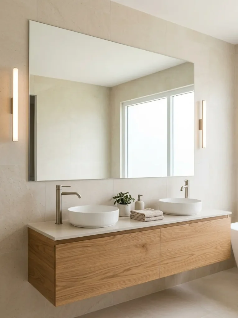 Bathroom Ideas: 30 Gorgeous Looks to Save for Later 19 Large Bathroom Mirrors
