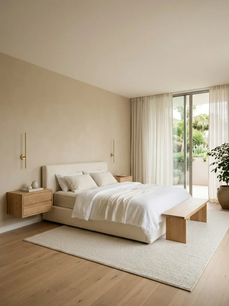 26 Master Bedroom Ideas for a Resort-Style Sanctuary 14 Floating Bedside Tables