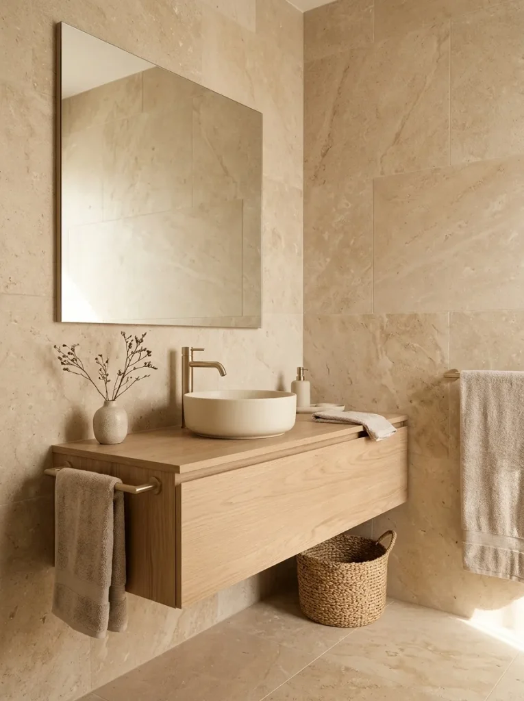 Bathroom Ideas: 30 Gorgeous Looks to Save for Later 14 Soft Beige Bathroom