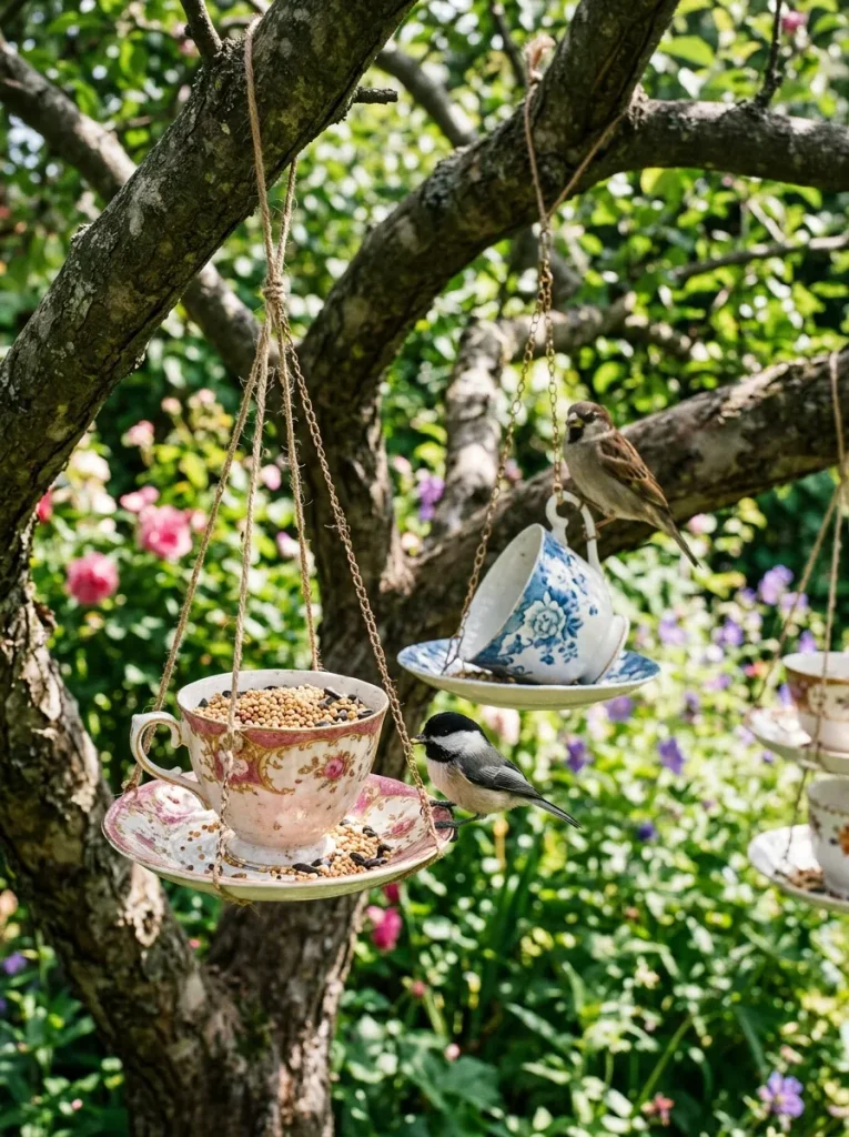 Teacup Bird Feeders