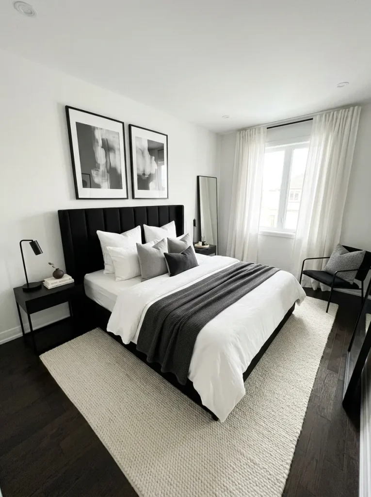 Black and White Bedroom