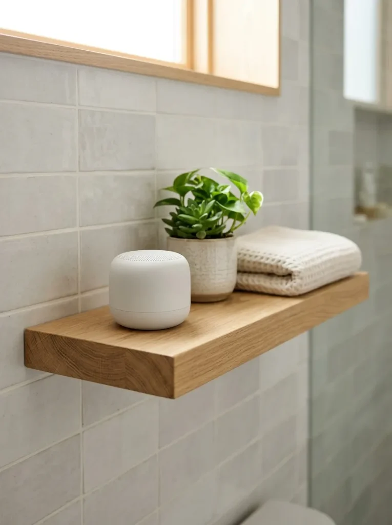 27 Guest Bathroom Ideas That Leave Visitors Pampered 17 Mini Speaker Setup