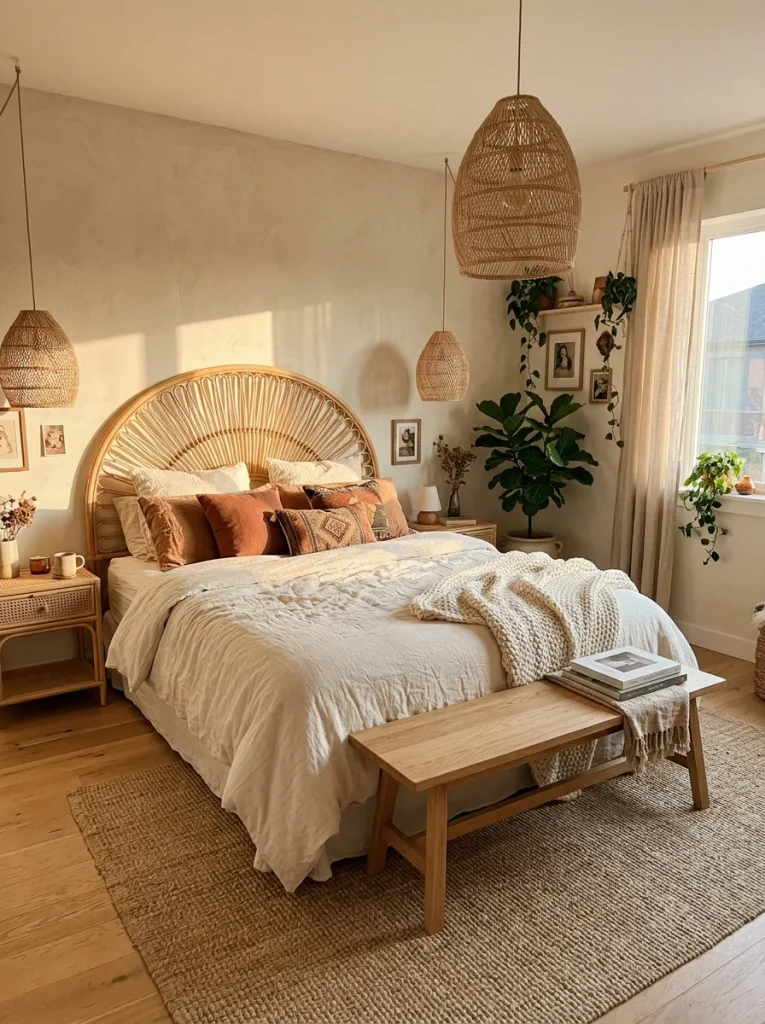 Boho Textured Bedroom