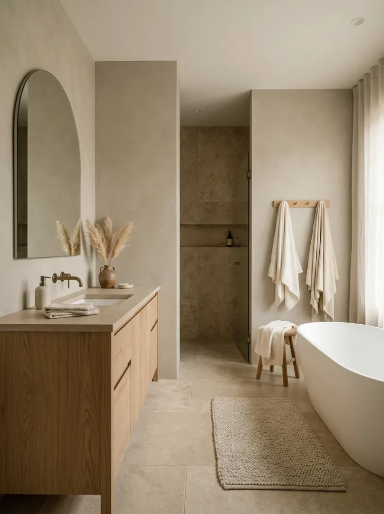 26 Timeless Bathroom Design Ideas Your Guests Will Envy 20 Soft Neutral Palette