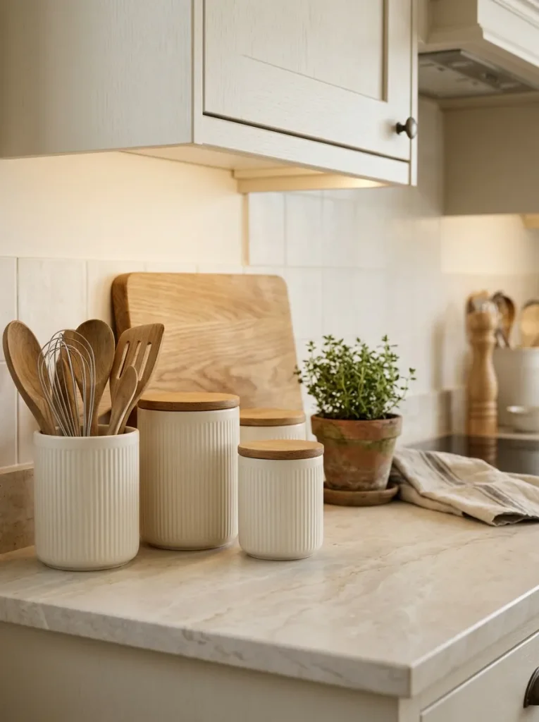 Kitchen Decor Ideas: 30 Warm Touches That Feel Homey 15 Coordinated Ceramic Canisters