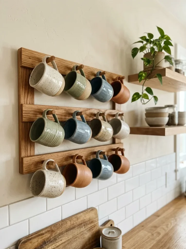 Wall-Mounted Mug Rack
