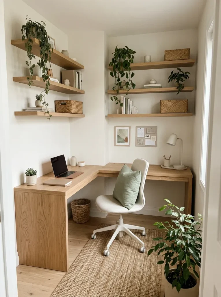 26 Motivating Home Office Decor Ideas to Boost Focus 21 Space-Saving Corner Desk