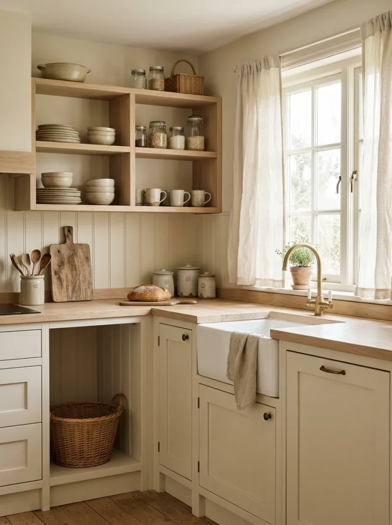 Mix Cream and Natural Wood