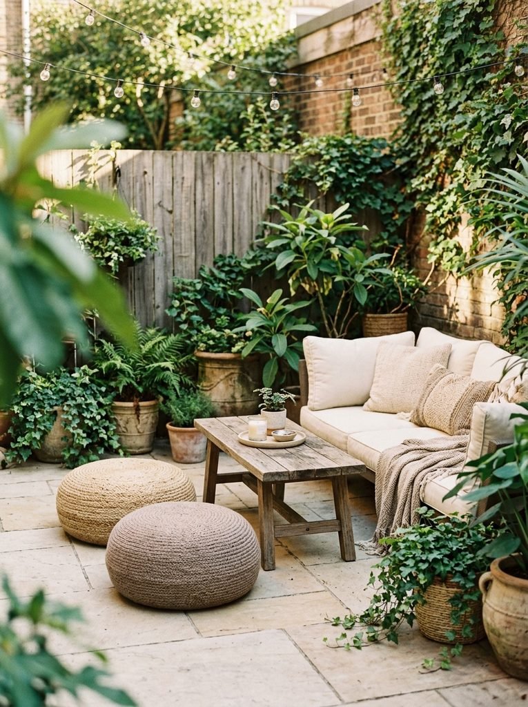 Woven Outdoor Poufs