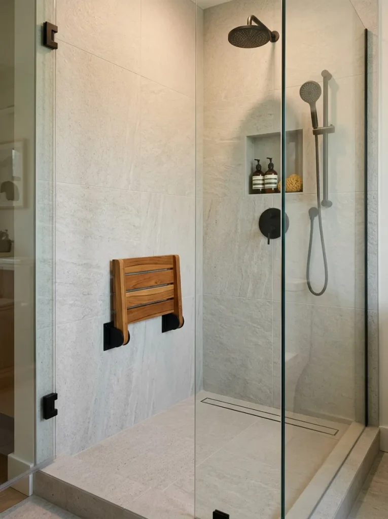 Fold-Down Shower Seat