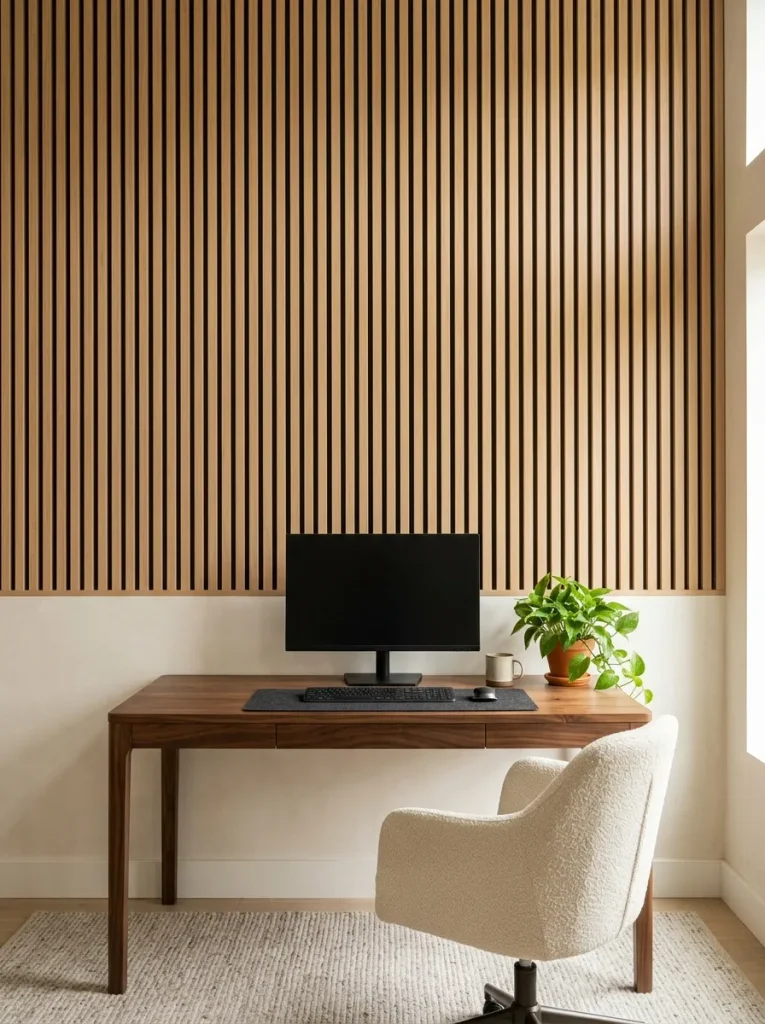 Vertical Wood Slat Wall
