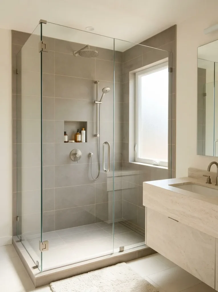 Bathroom Ideas: 30 Gorgeous Looks to Save for Later 10 Walk-In Shower Glass