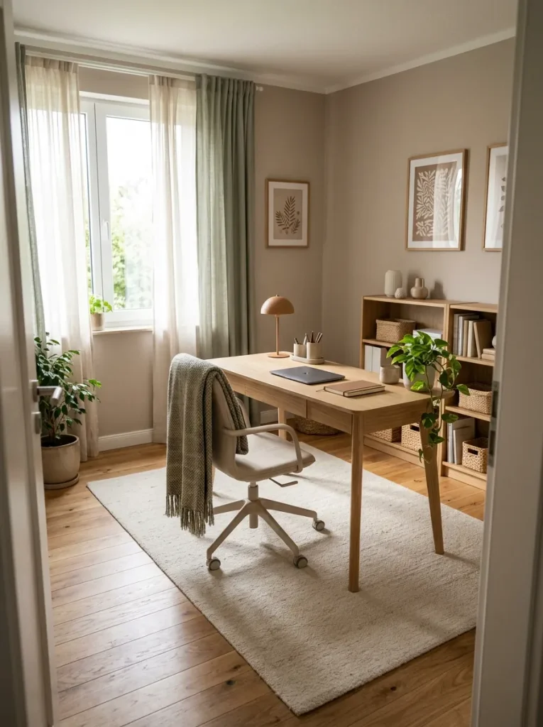 26 Motivating Home Office Decor Ideas to Boost Focus 19 Soft Textured Rug