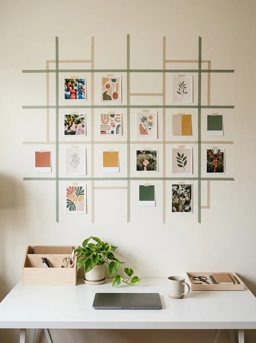 Washi Tape Wall Grid