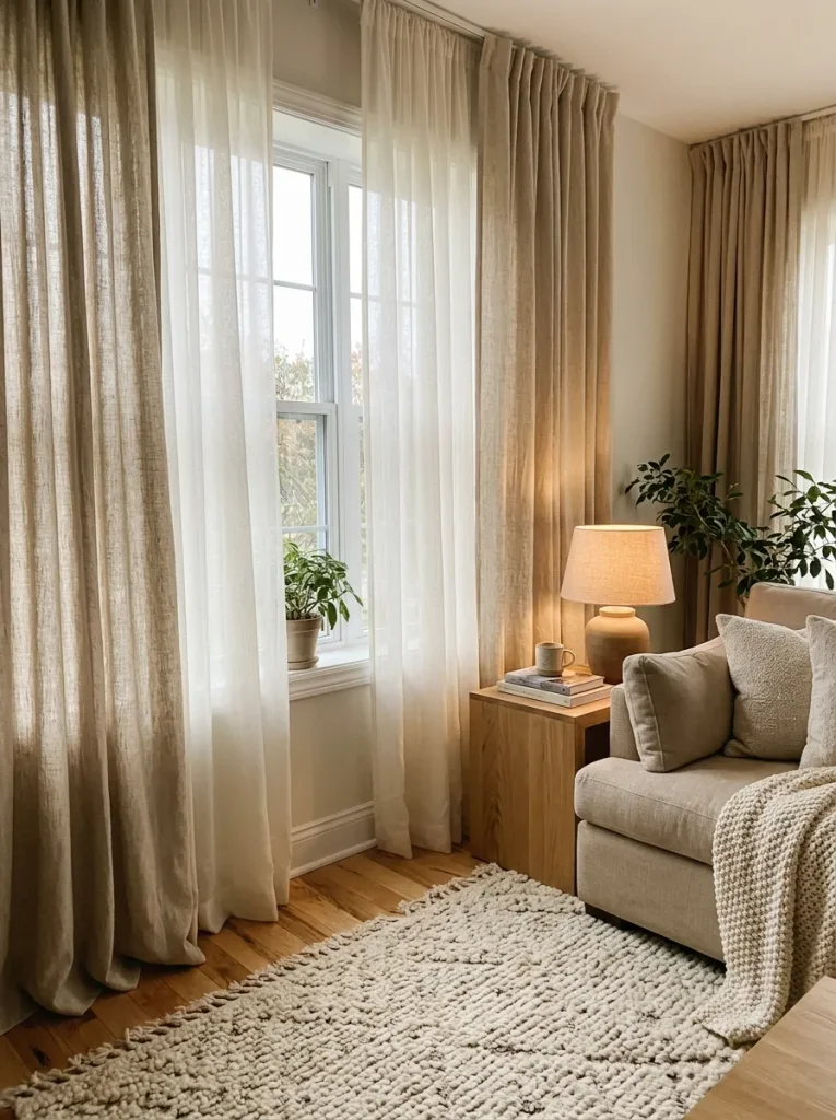 Soft Layered Curtains