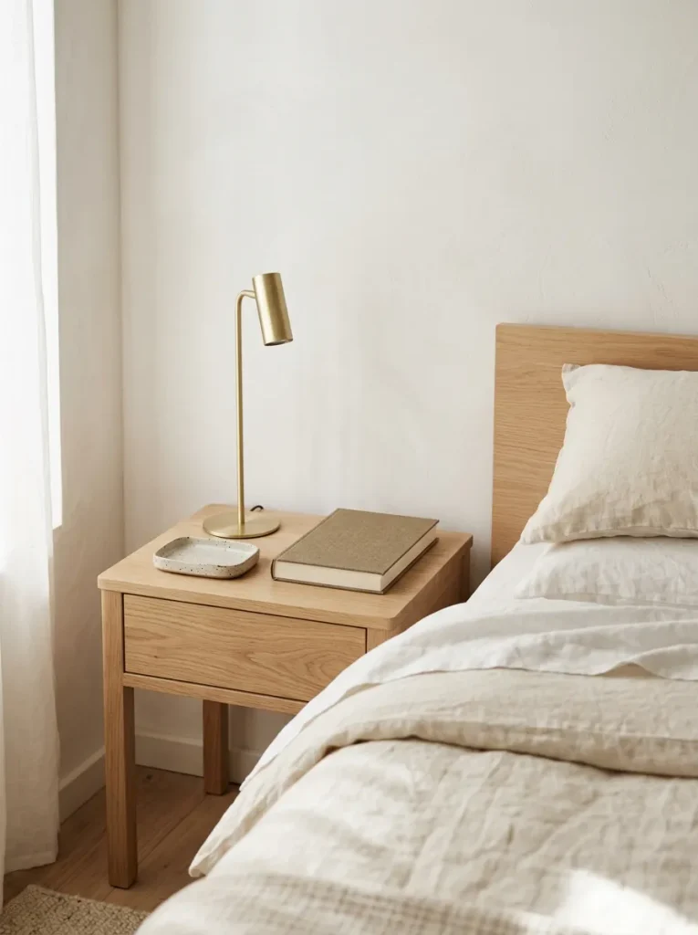 Decluttered Bedside Surfaces