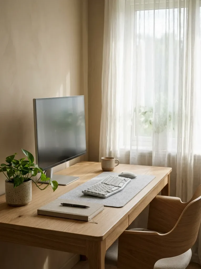 Window-Facing Work Desk
