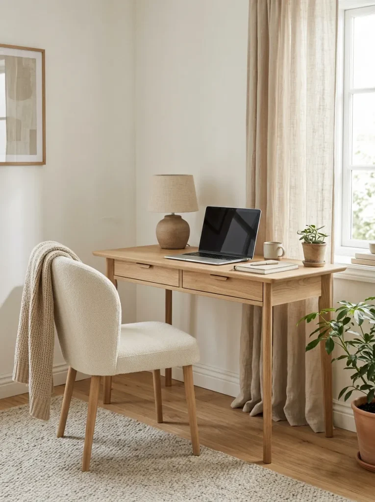 Small Home Office Ideas: 24 Compact Setups That Work 6 Slim Desk With Drawers