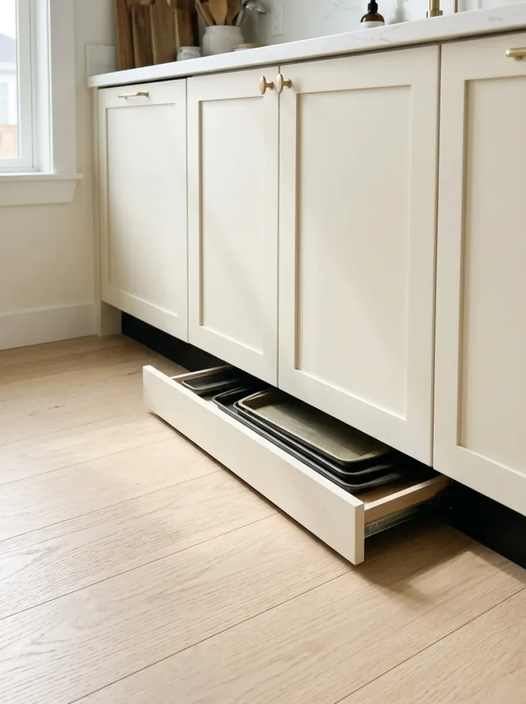 Small Kitchen Ideas: 29 Brilliant Ways to Gain Space 17 Toe-Kick Drawers