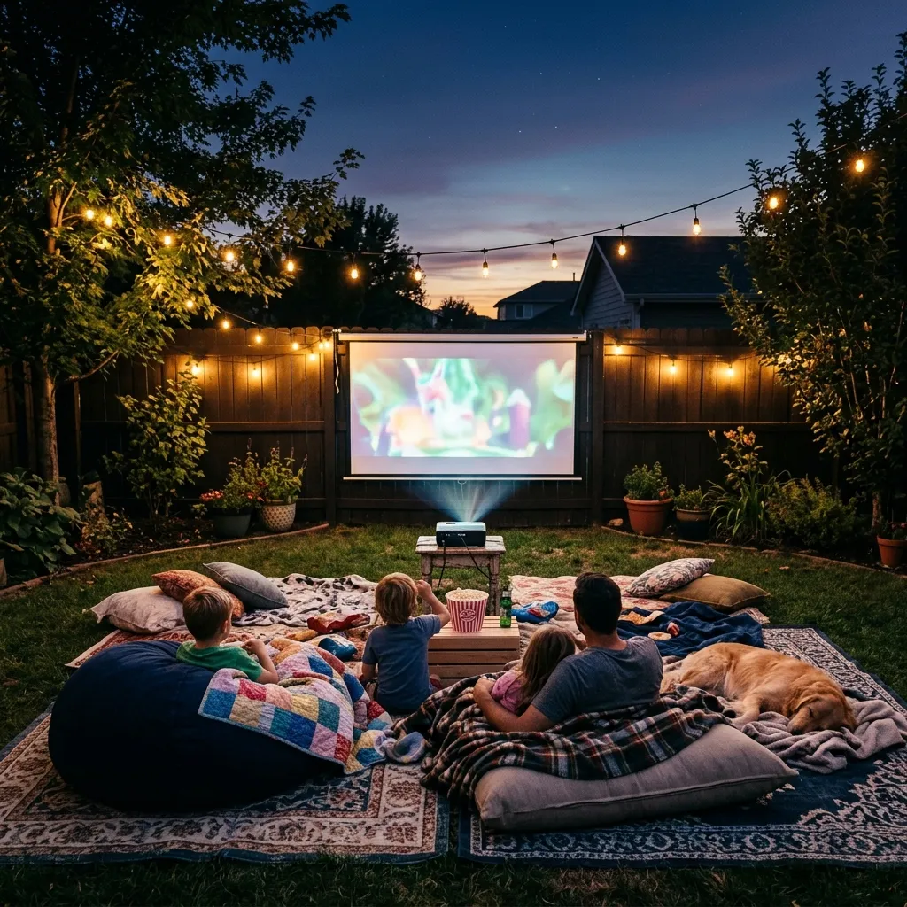 Outdoor Living Space Ideas: 30 Spots Made for Gathering 18 Outdoor Movie Corner