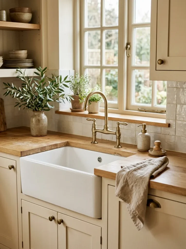 Kitchen Decor Ideas: 30 Warm Touches That Feel Homey 20 Farmhouse Sink Styling