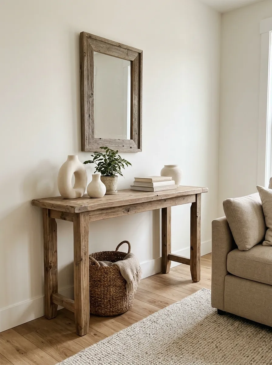 Distressed Wood Console