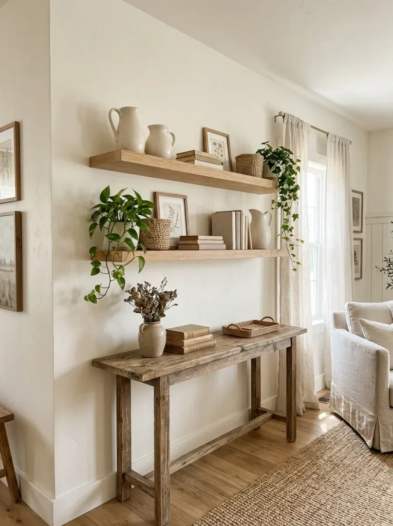 Open Wooden Shelving