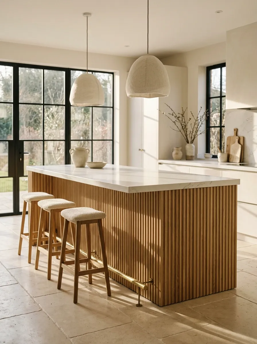 Fluted Island Panels