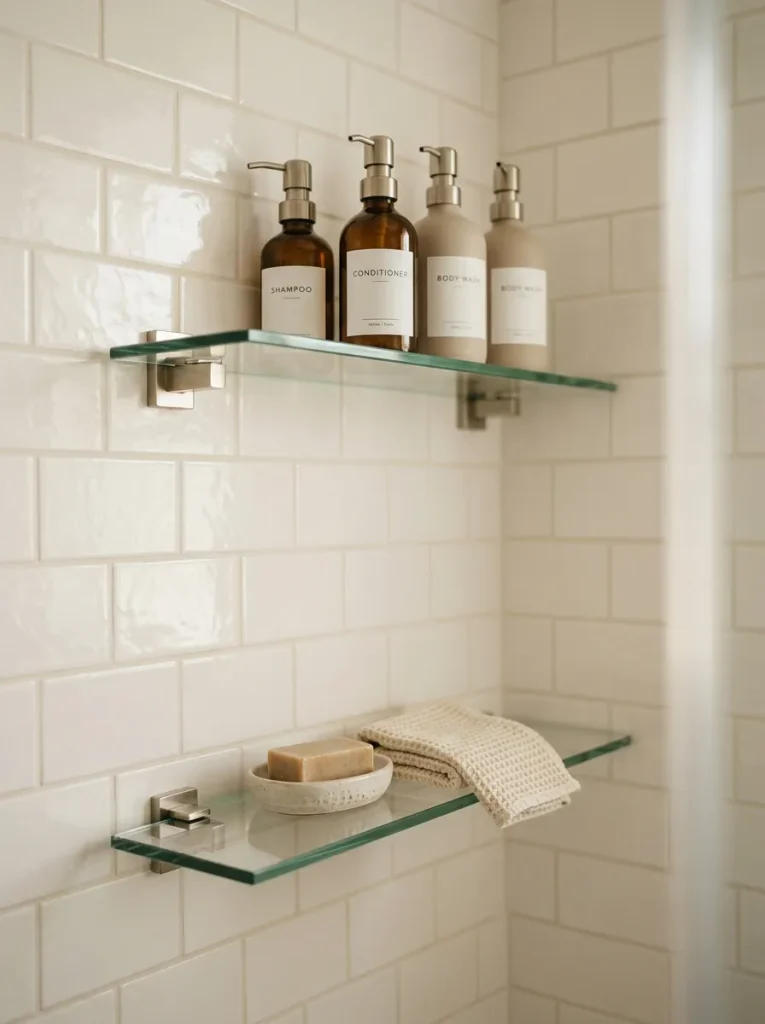Glass Shower Shelves