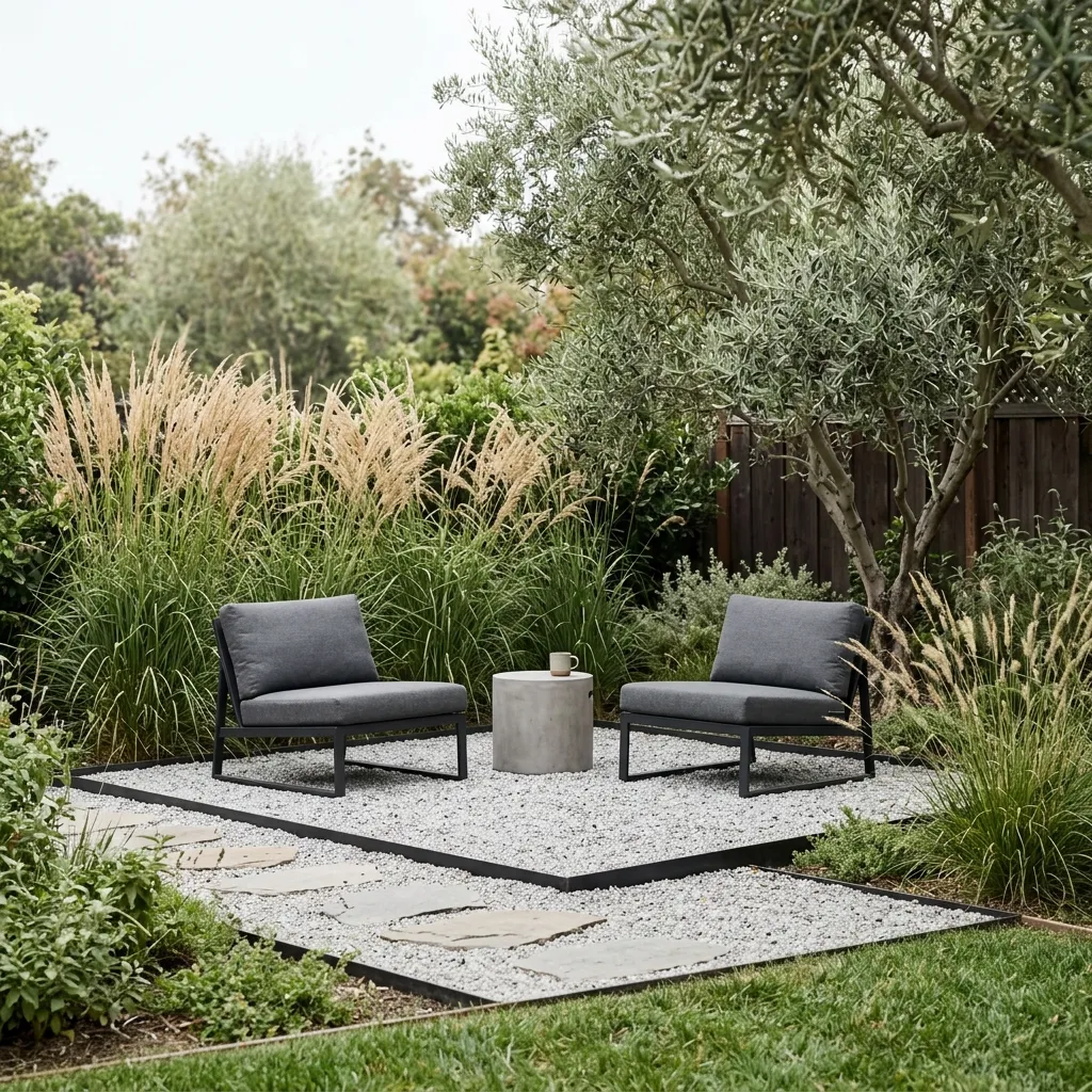 Outdoor Living Space Ideas: 30 Spots Made for Gathering 28 Gravel Patio Lounge