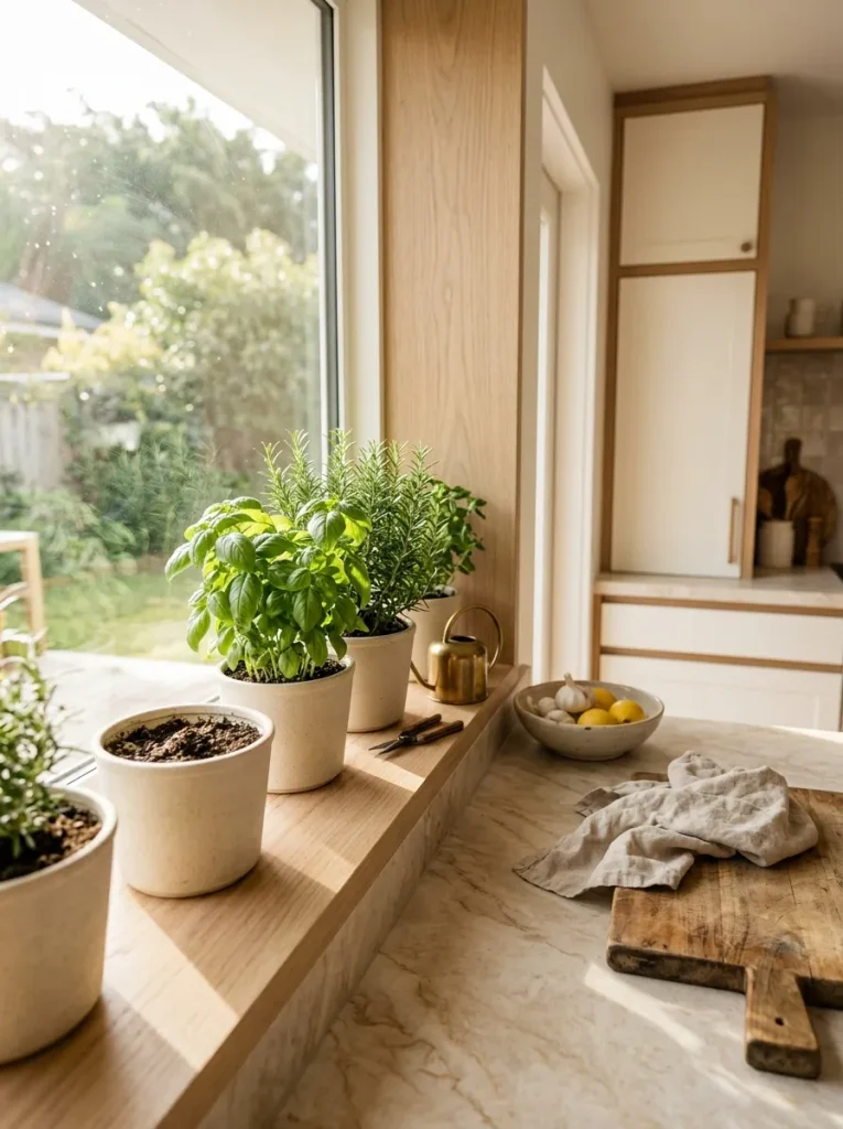Modern Kitchen Ideas: 31 Bold Designs Without the Cold 31 Modern Kitchen Herb Garden