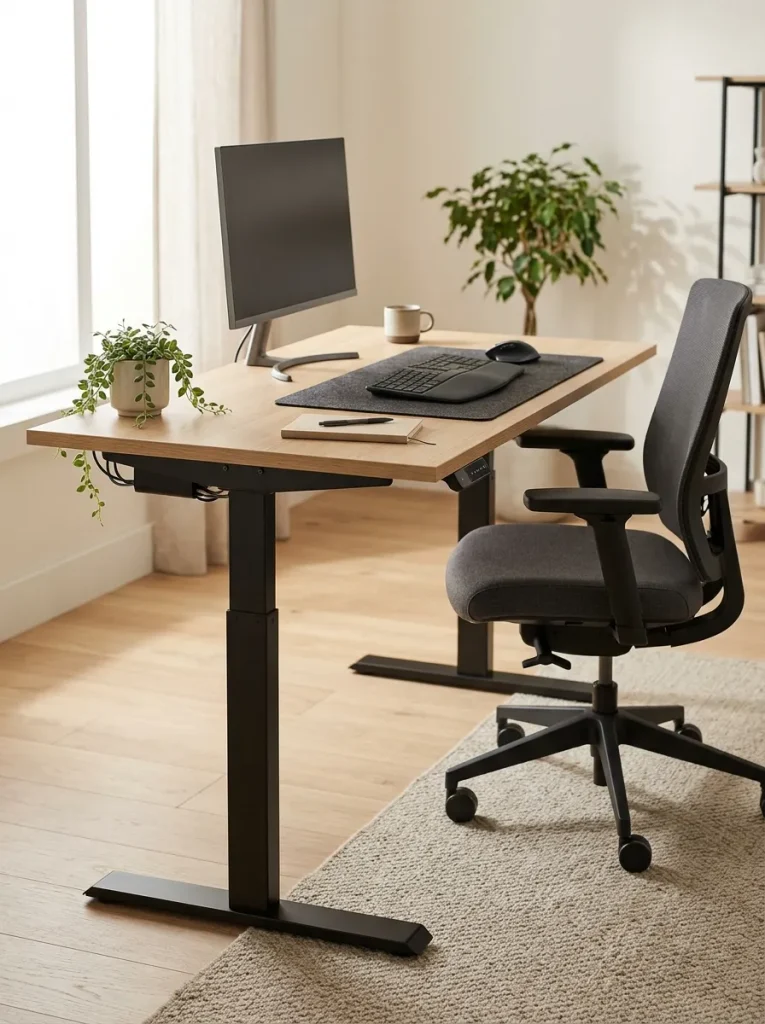 Desk With Adjustable Legs