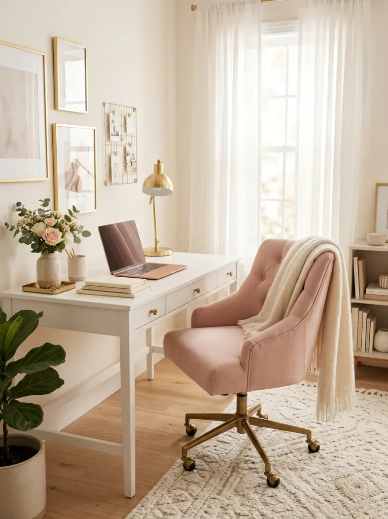 Pink Feminine Workspace