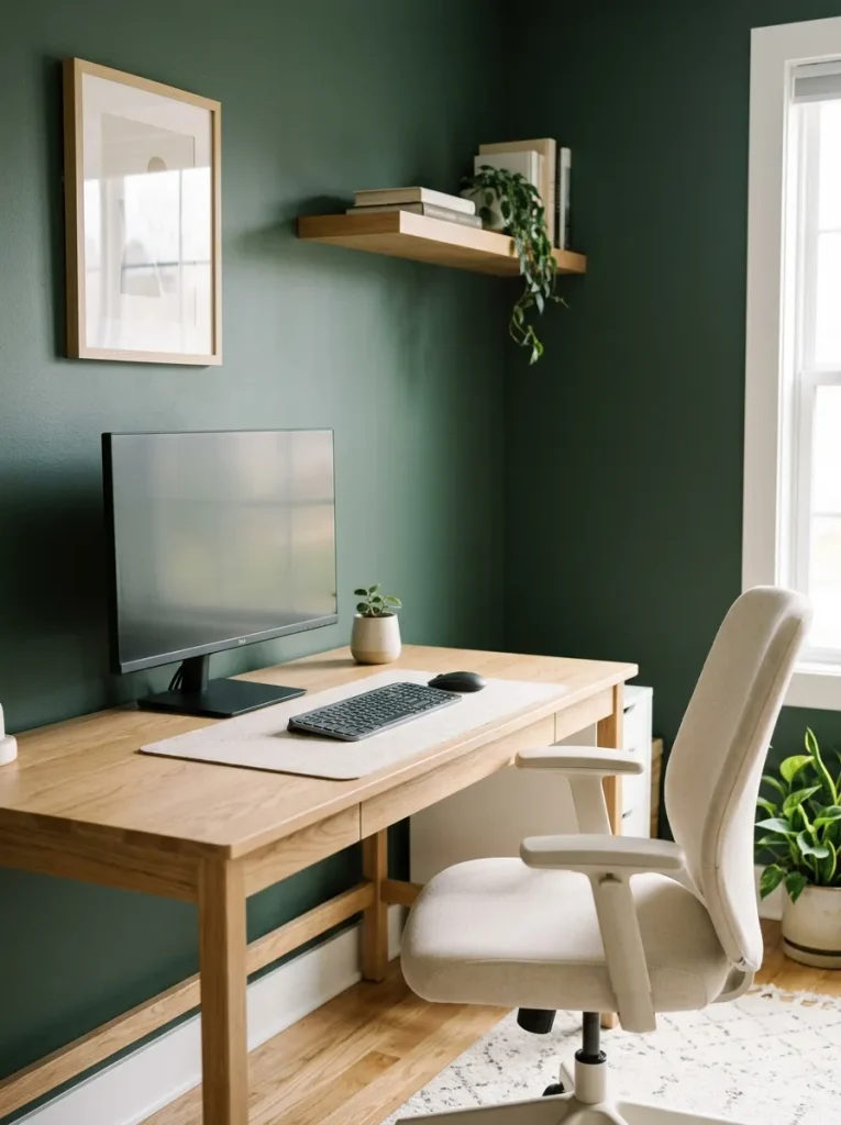 Modern Office with Accent Wall