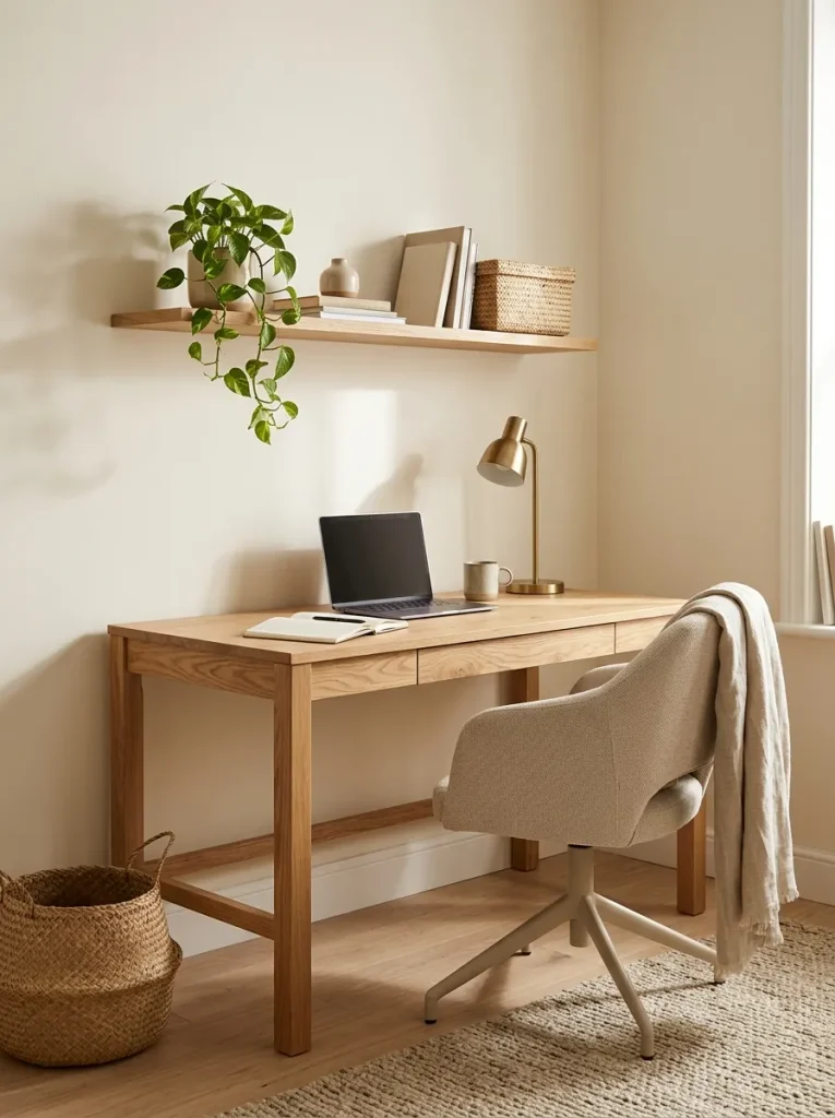 26 Motivating Home Office Decor Ideas to Boost Focus 10 Natural Wood Furniture