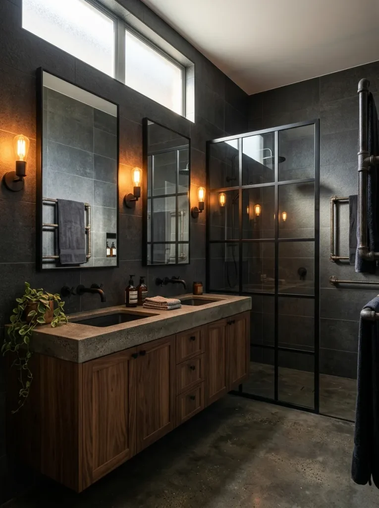 Bathroom Ideas: 30 Gorgeous Looks to Save for Later 26 Industrial Bathroom Fixtures