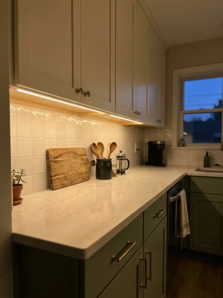 Add Warm Under-Cabinet Lighting