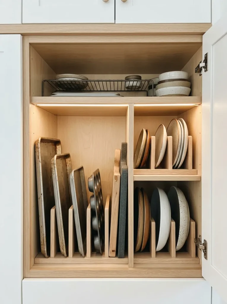 Small Kitchen Ideas: 29 Brilliant Ways to Gain Space 3 Vertical Cabinet Organizers