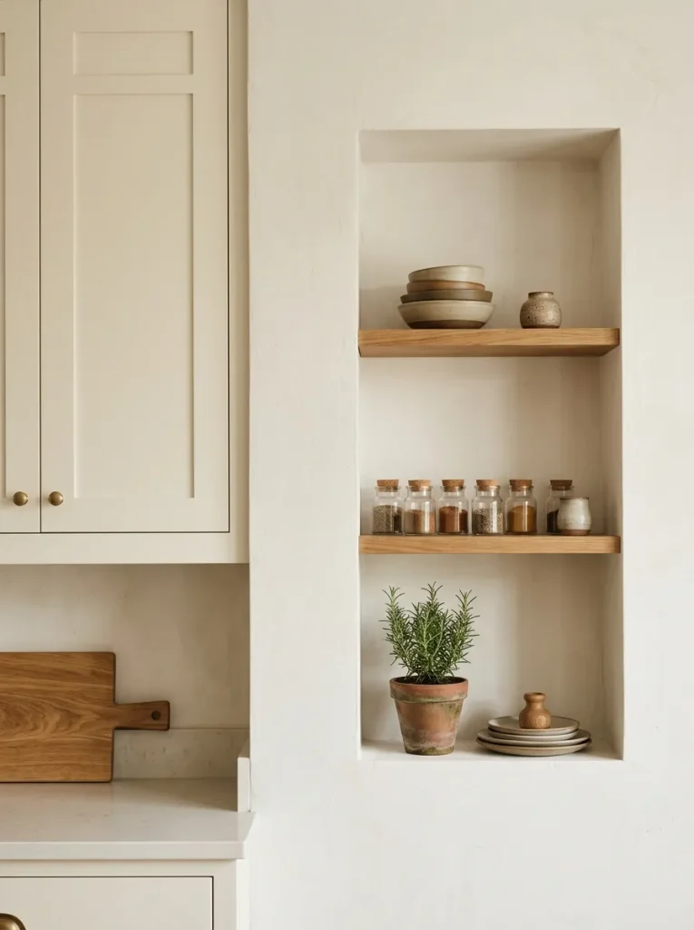 Small Kitchen Ideas: 29 Brilliant Ways to Gain Space 23 Recessed Wall Shelves