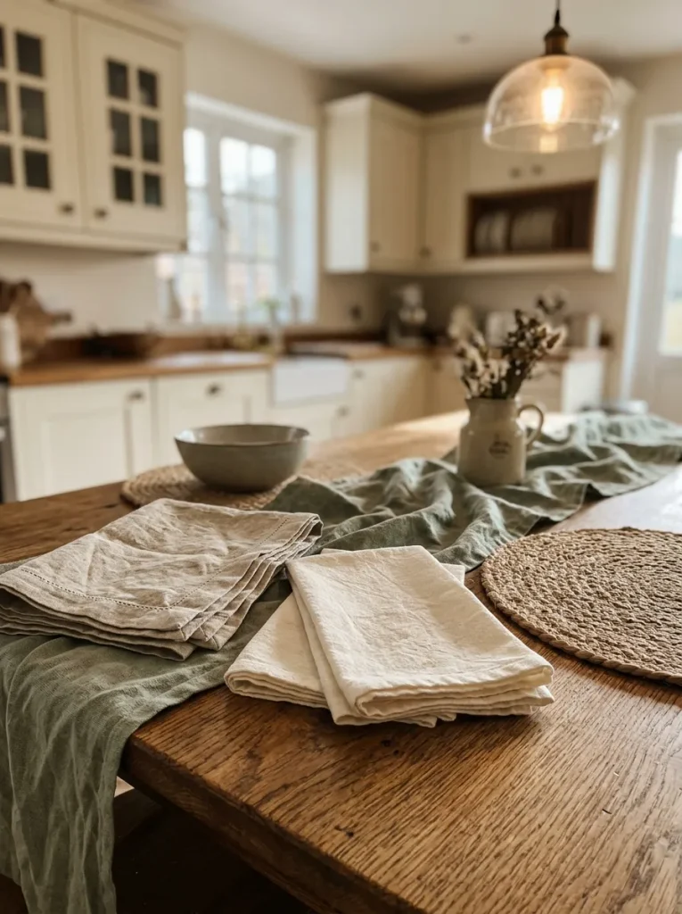Kitchen Decor Ideas: 30 Warm Touches That Feel Homey 18 Layered Kitchen Textiles