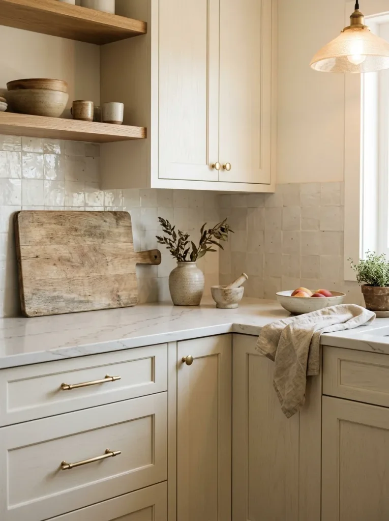 Kitchen Decor Ideas: 30 Warm Touches That Feel Homey 17 Brass Cabinet Hardware