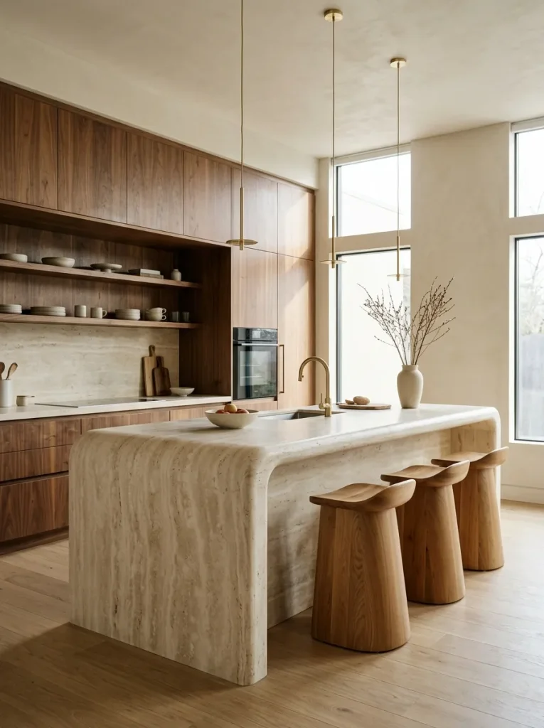 Modern Kitchen Ideas: 31 Bold Designs Without the Cold 6 Sculptural Kitchen Island