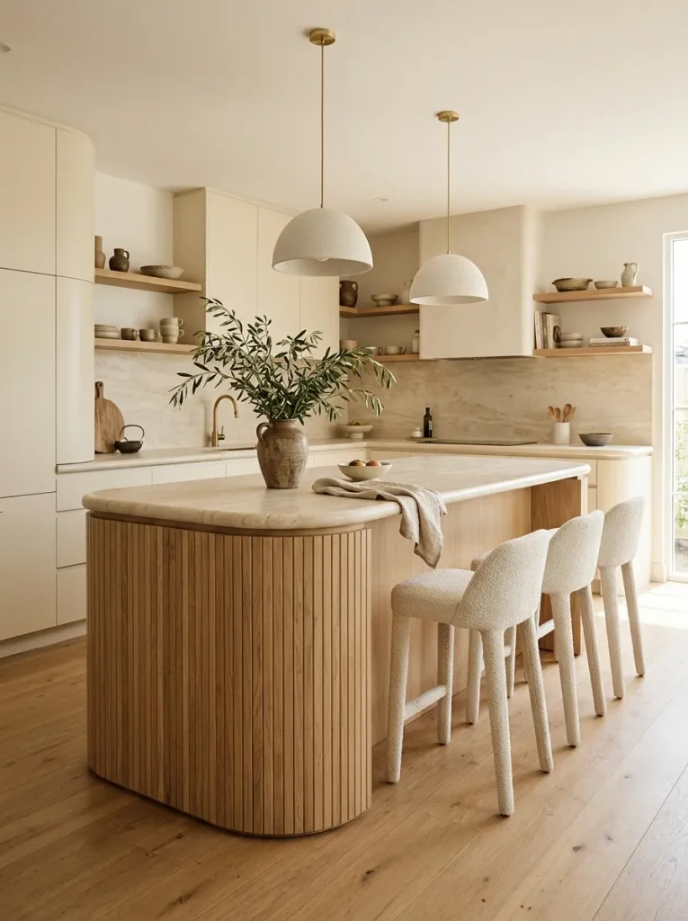 Modern Kitchen Ideas: 31 Bold Designs Without the Cold 27 Curved Kitchen Details