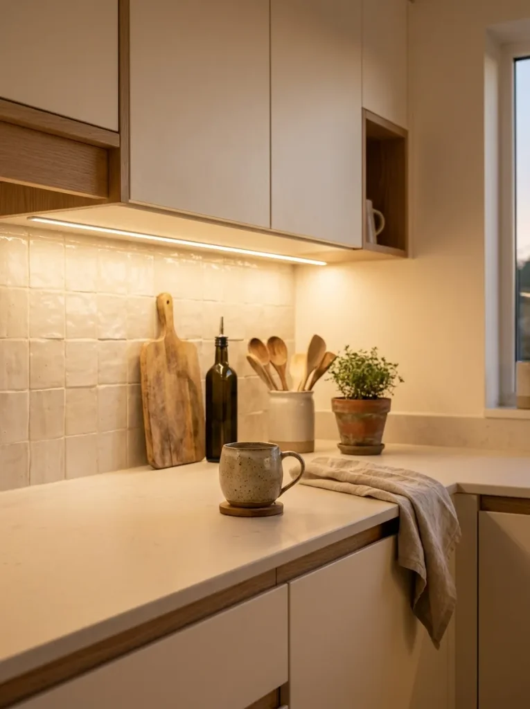 Kitchen Decor Ideas: 30 Warm Touches That Feel Homey 12 Soft Under-Cabinet Glow